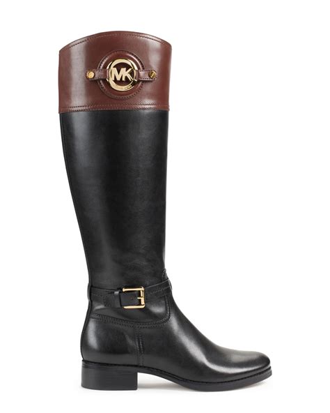 michael kors 2 tone boots|michael kors leather platform boots.